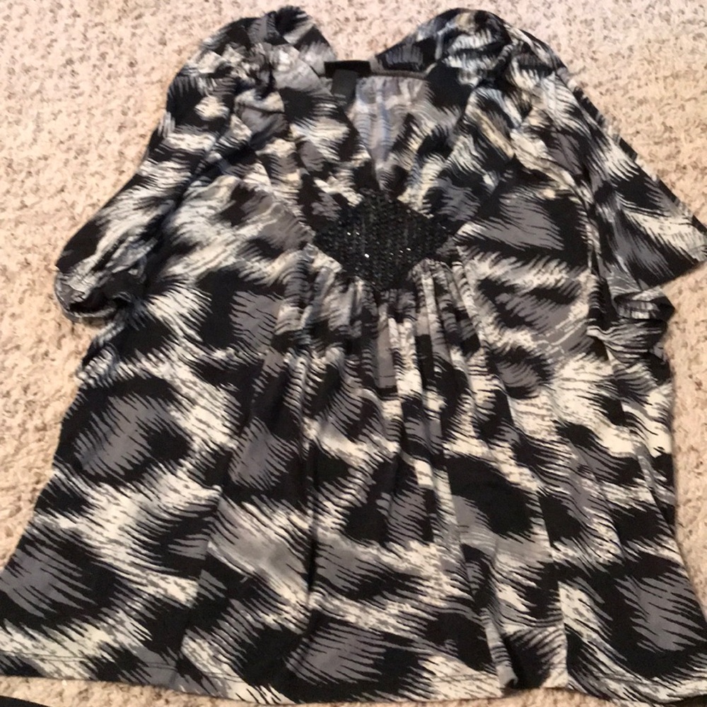 Lane Bryant short sleeve blouse